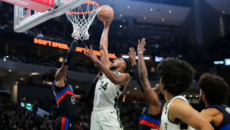 Bucks beat Pistons, match franchise best with seventh win 16