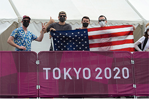 Fans cheer on Team USA. Photo: Casey Gibson