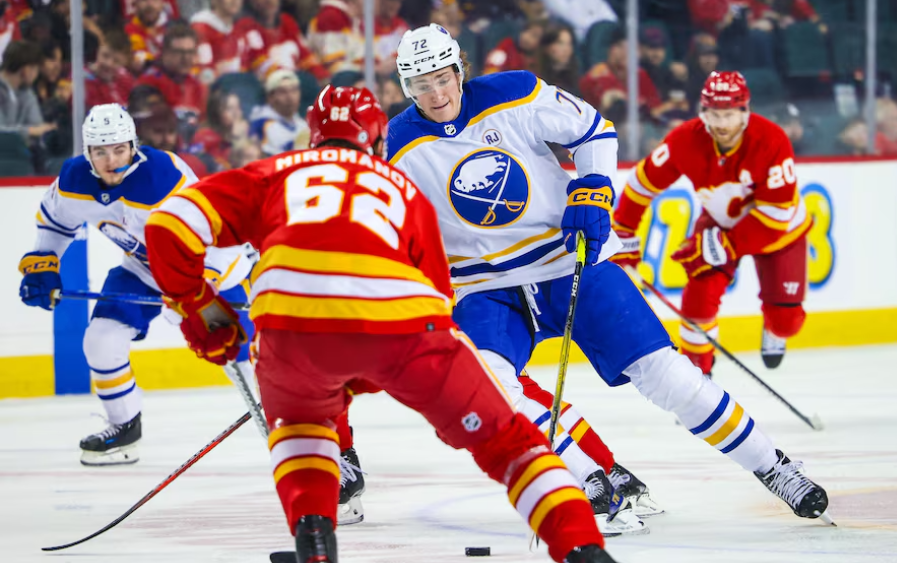 Peterka' crucial third-period goal push Sabres to 4-1 win over Flames 1