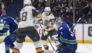 Garland double helps Canucks beat Golden Knights 4-3