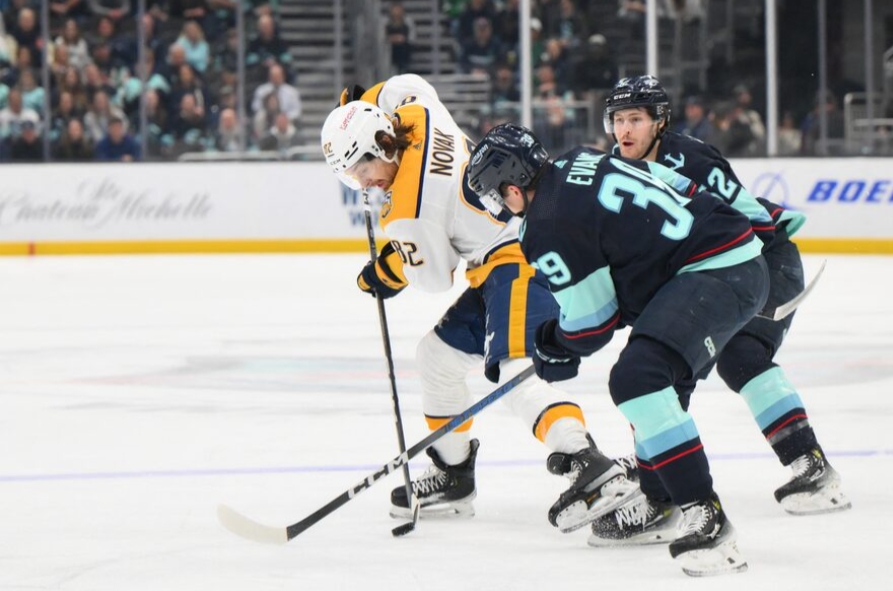 Predators beat Kraken 4-1 to extend point streak to 14 games 7